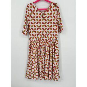 Dotdotsmile Girls Dress Size 8/10 Olive and Rust Print New With Tags